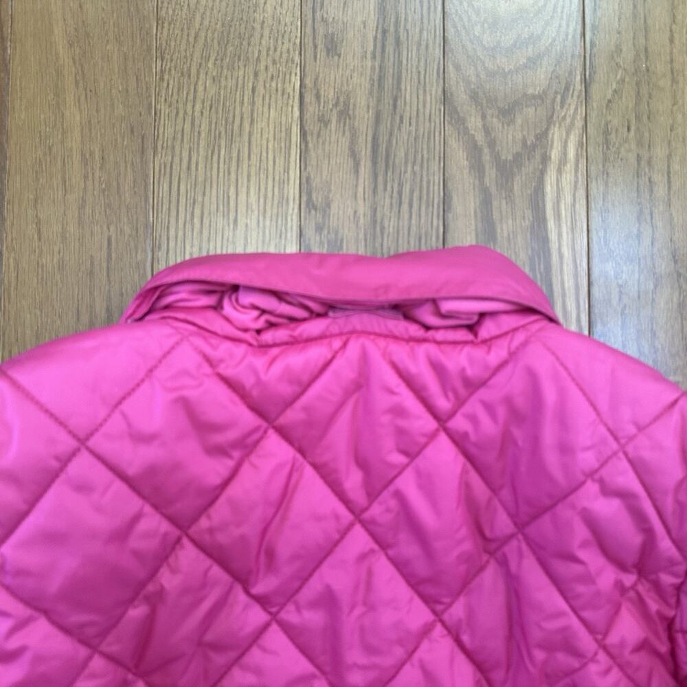 L.L. Bean Jacket Girls 10/12 Pink Lined Thinsulate Snow Hooded Zip Ski‎ Pocket - Picture 8 of 10